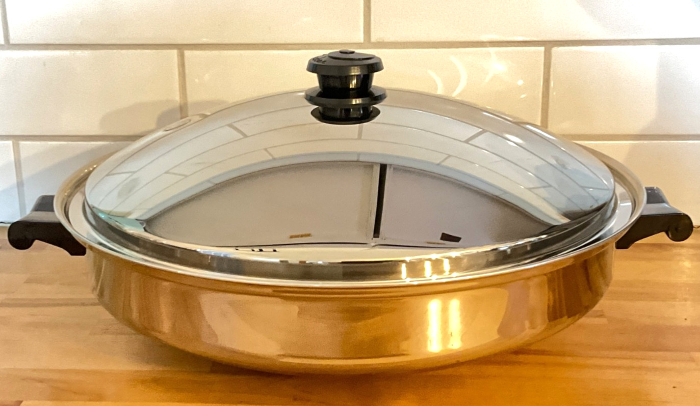 SaladMaster 7qt WOK with Vapo Lid TP304S Braiser Deep Skillet Paella Pan