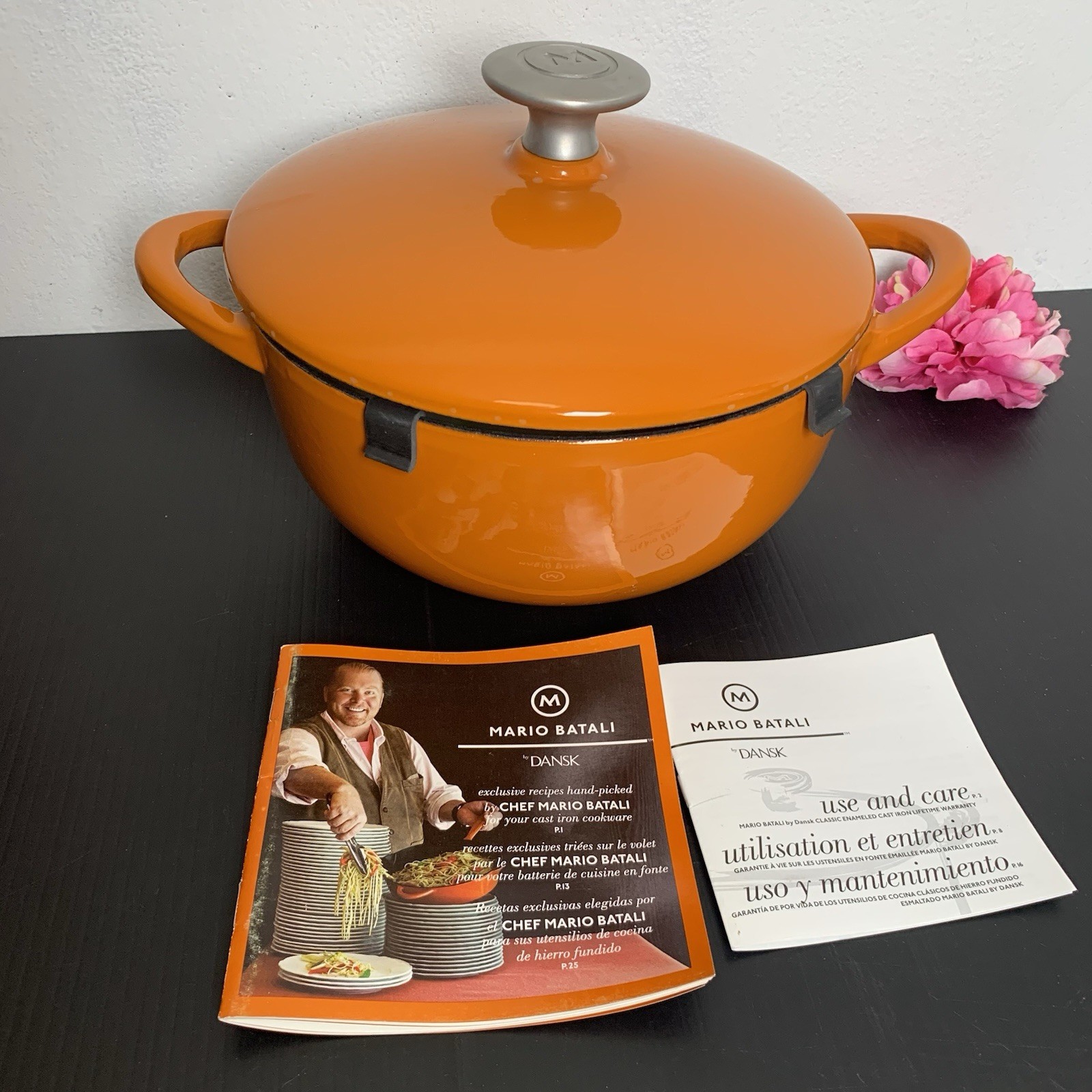 Mario Batali Dansk – Enameled Cast Iron Dutch Oven – Orange