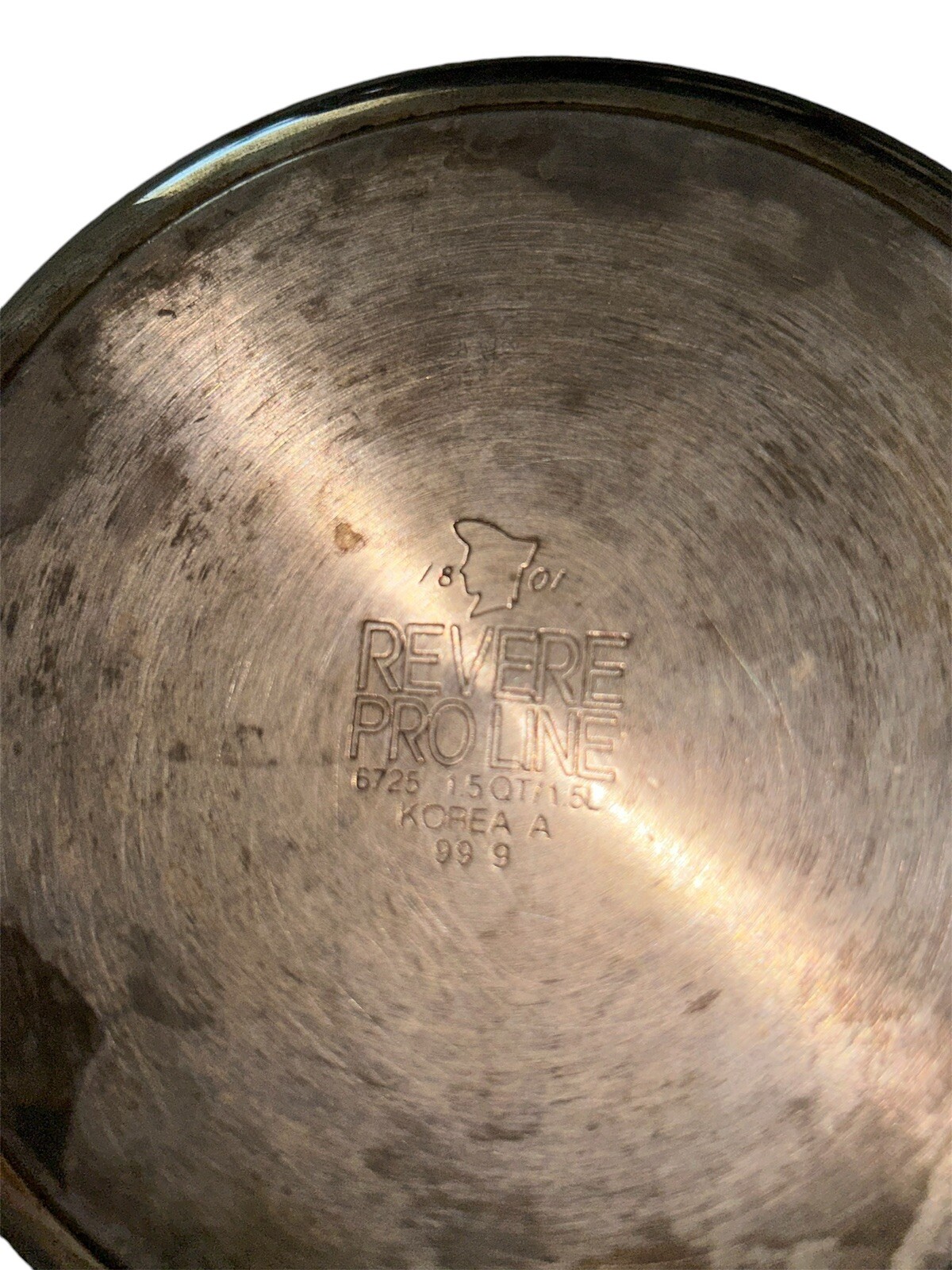Revere Ware Proline 1.5 Qt Saucepan Copper Core Stainless Sauté Fry Pot & Lid **