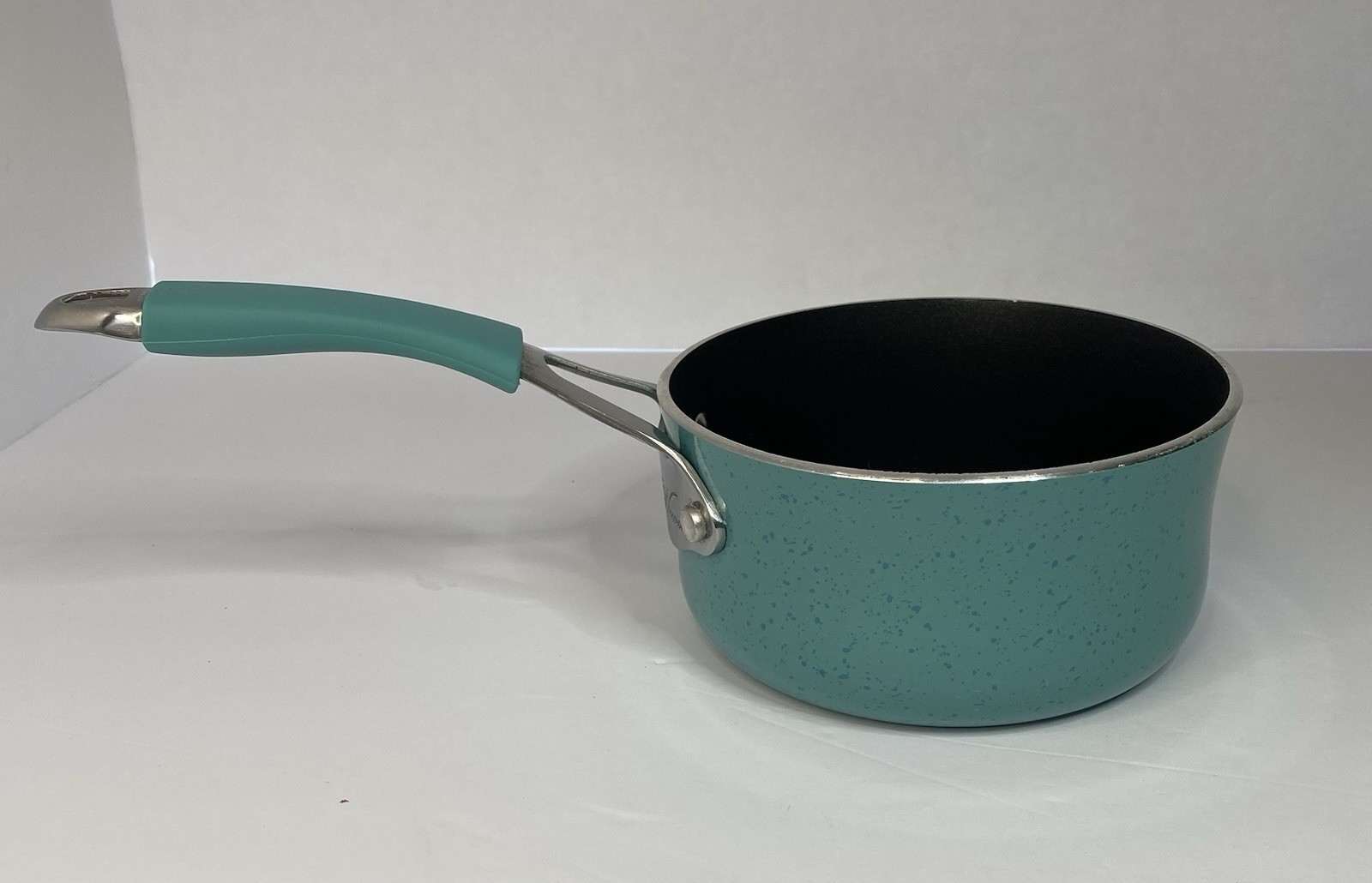 Pioneer Woman Speckled Teal 1 Quart Saucepan Nonstick Cooking Pot