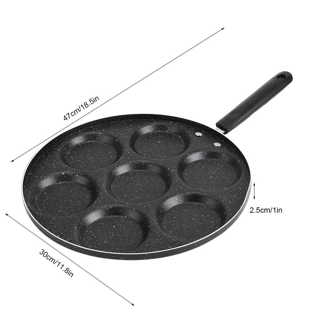 1 PC 7 Holes Non Stick Fried Eggs Frying Pan Burger Pancake Cookware Skillet