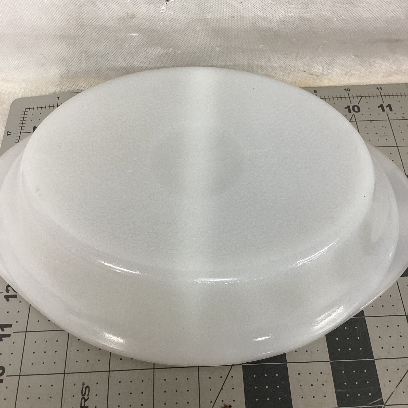 Glasbake Casserole Milk Glass Divided Oval Serving Dish 12×9 White Vintage J239