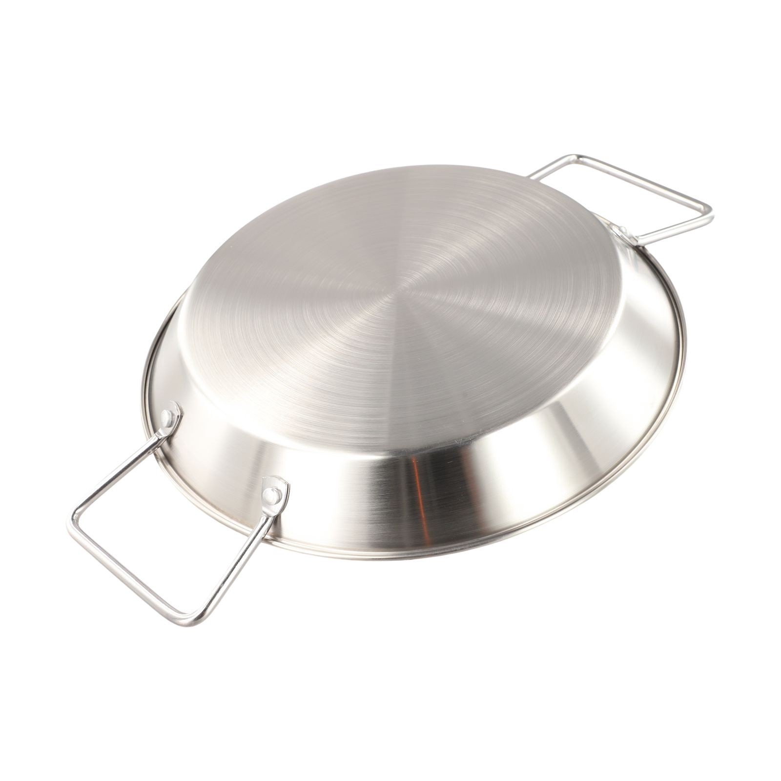 Rust Resistant Stainless Steel Paella Pot Flat Bottom Cooking Pot 32CM