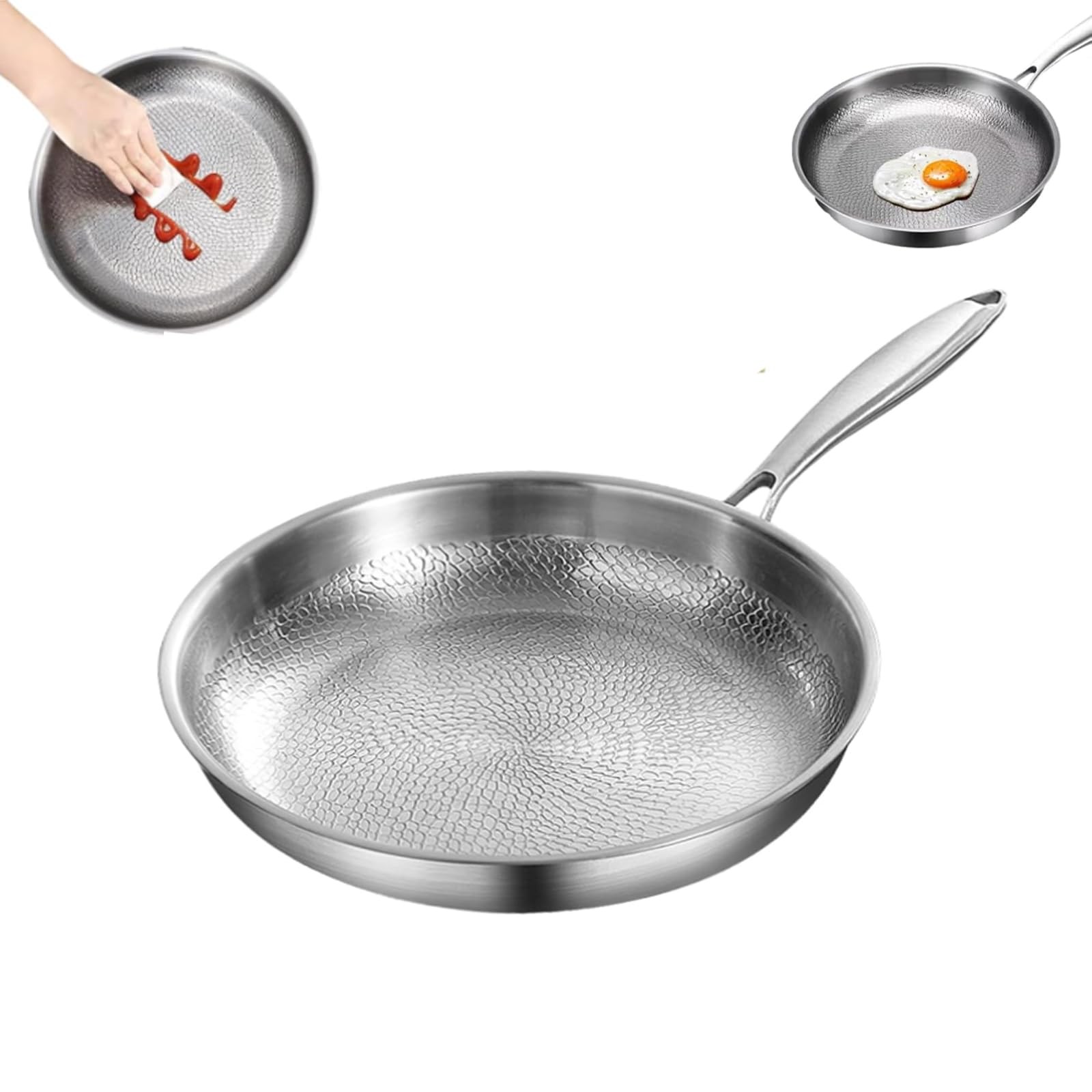 Titanium Hammered Pan Pro, 2025 New Multifunctional Ultra-Durable 11.02IN