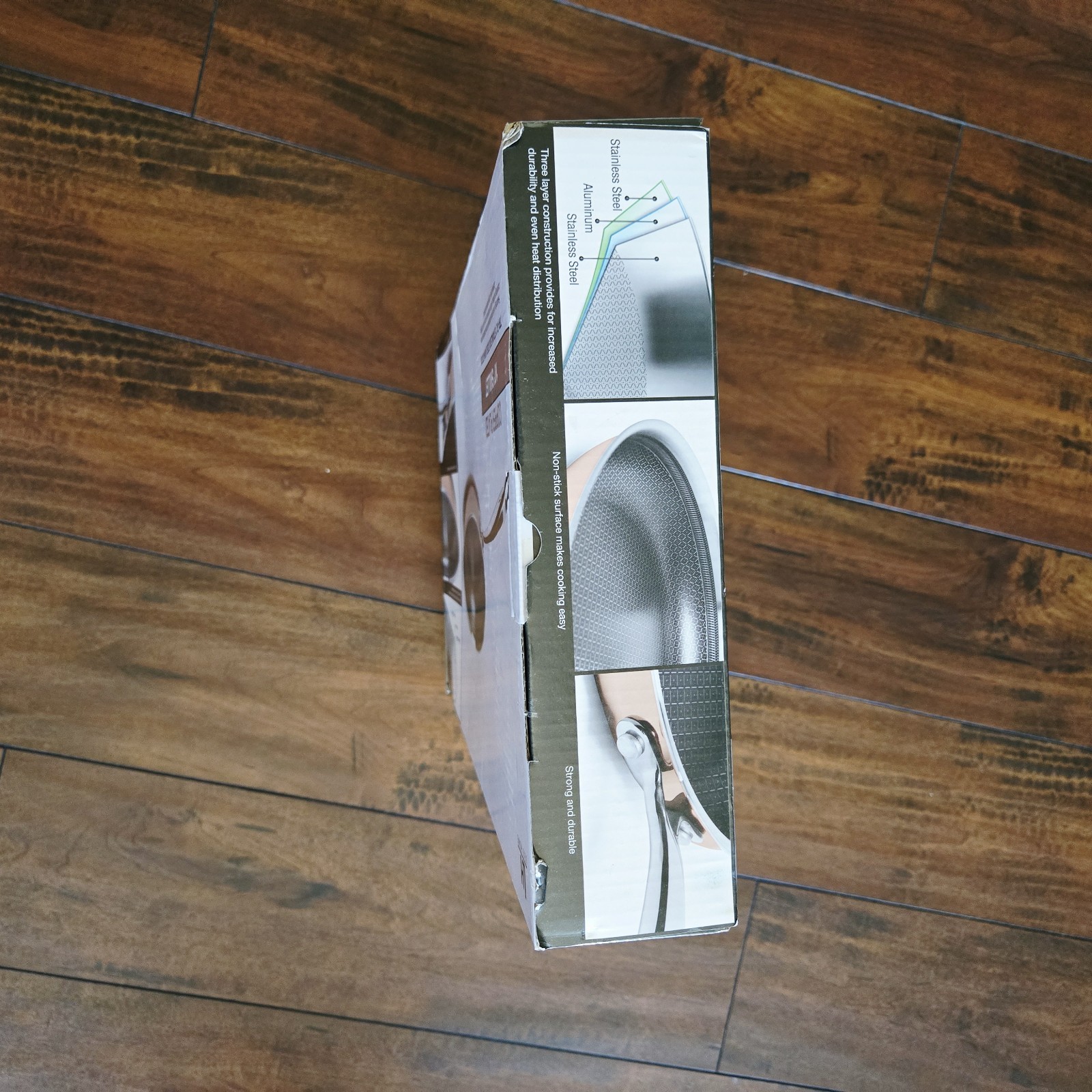 Lexi Home Tri-ply Stainless Steel Copper Coated Non Stick 10″ Frying Pan New