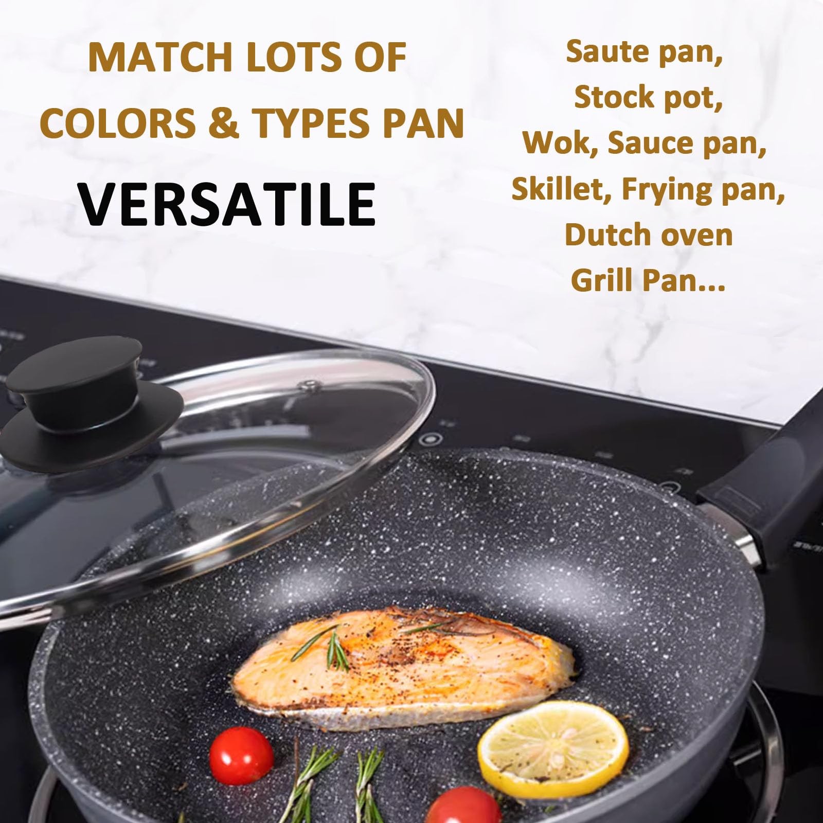 Glass Lid for 12 Inch Cast Iron Skillets Frying Pans, 30cm Tempered Lids for …