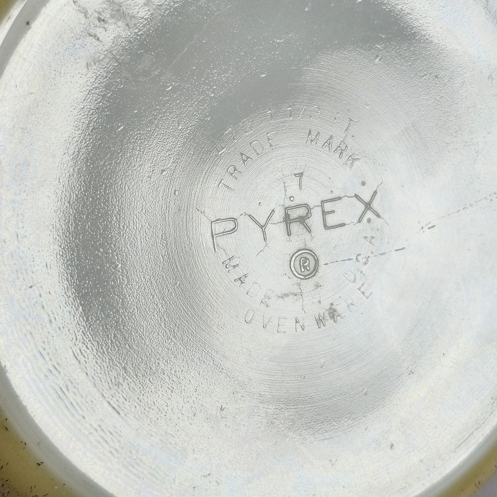 Vintage Pyrex Homestead Cinderella Bowl 1.5 PT Tan Blue Floral #472 Ovenware