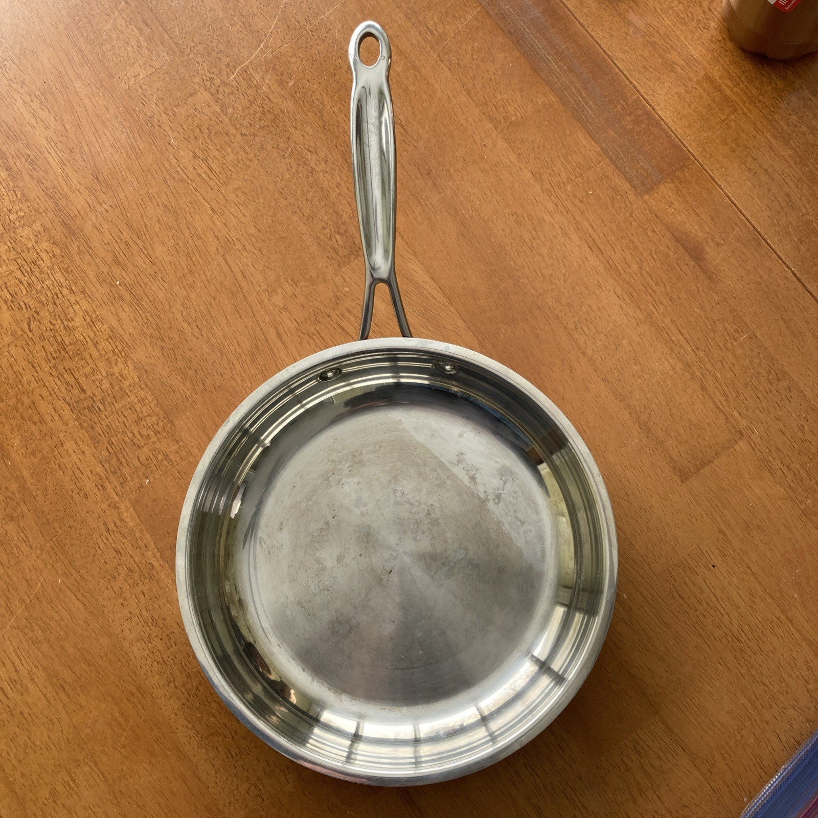 Cuisinart Model #cs22 8in / 20cm Stainless Steel Frying Pan Skillet Red Accent
