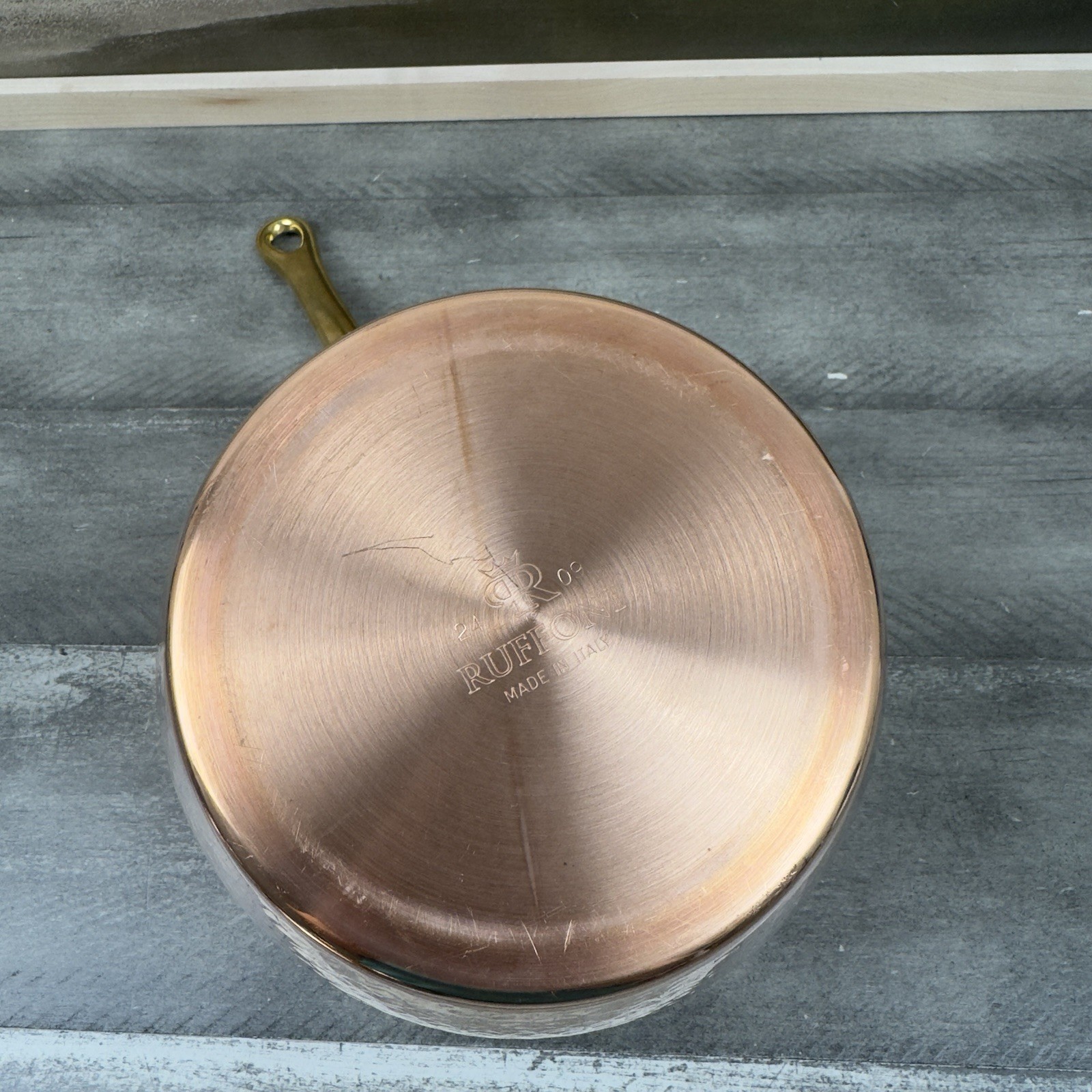 Williams Sonoma Ruffoni Historia Hammered Copper Saucepan 2 1/2 Qt. Bent *Read