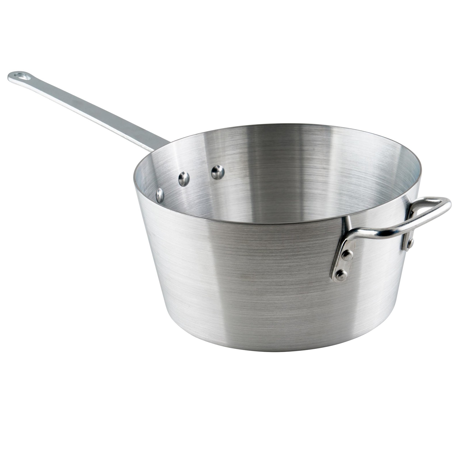 Heavy-Duty Aluminum Tapered Sauce Pan with Helper Handle, 3mm, 7 Quart