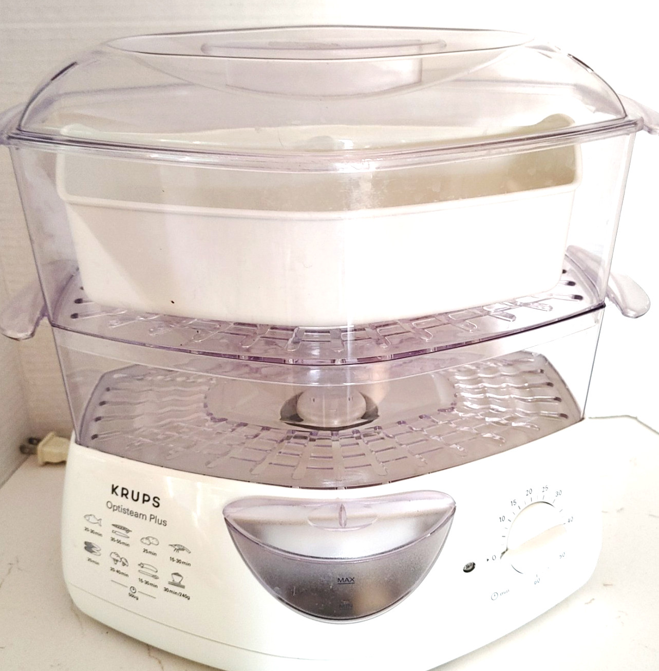 Krups Optisteam Plus Food Steamer 2 Tier 652 Rice Bowl Tray Divider Instructions