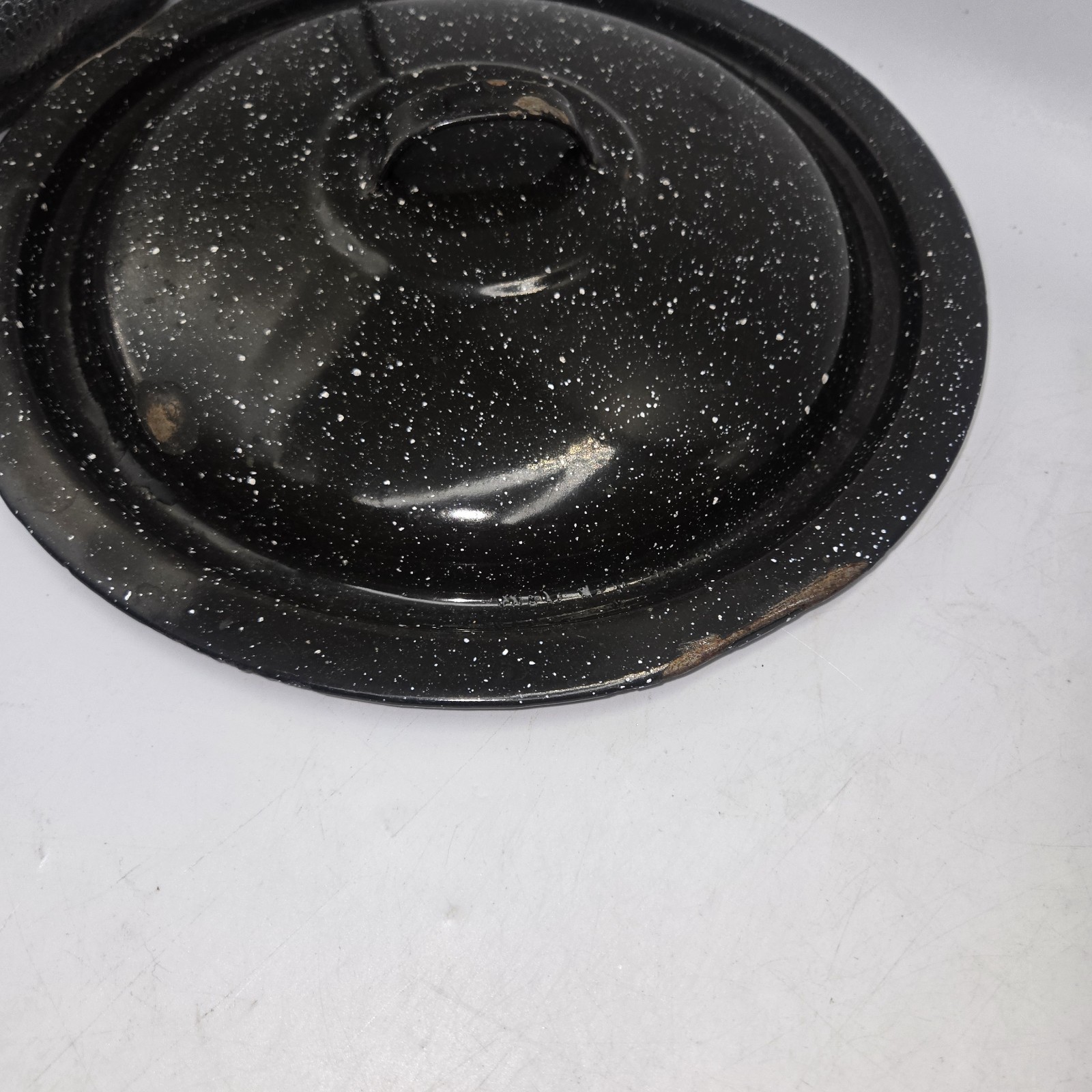 Enamelware 5 Piece Double Boiler Steamer Stock Pot Black Speckled Everything