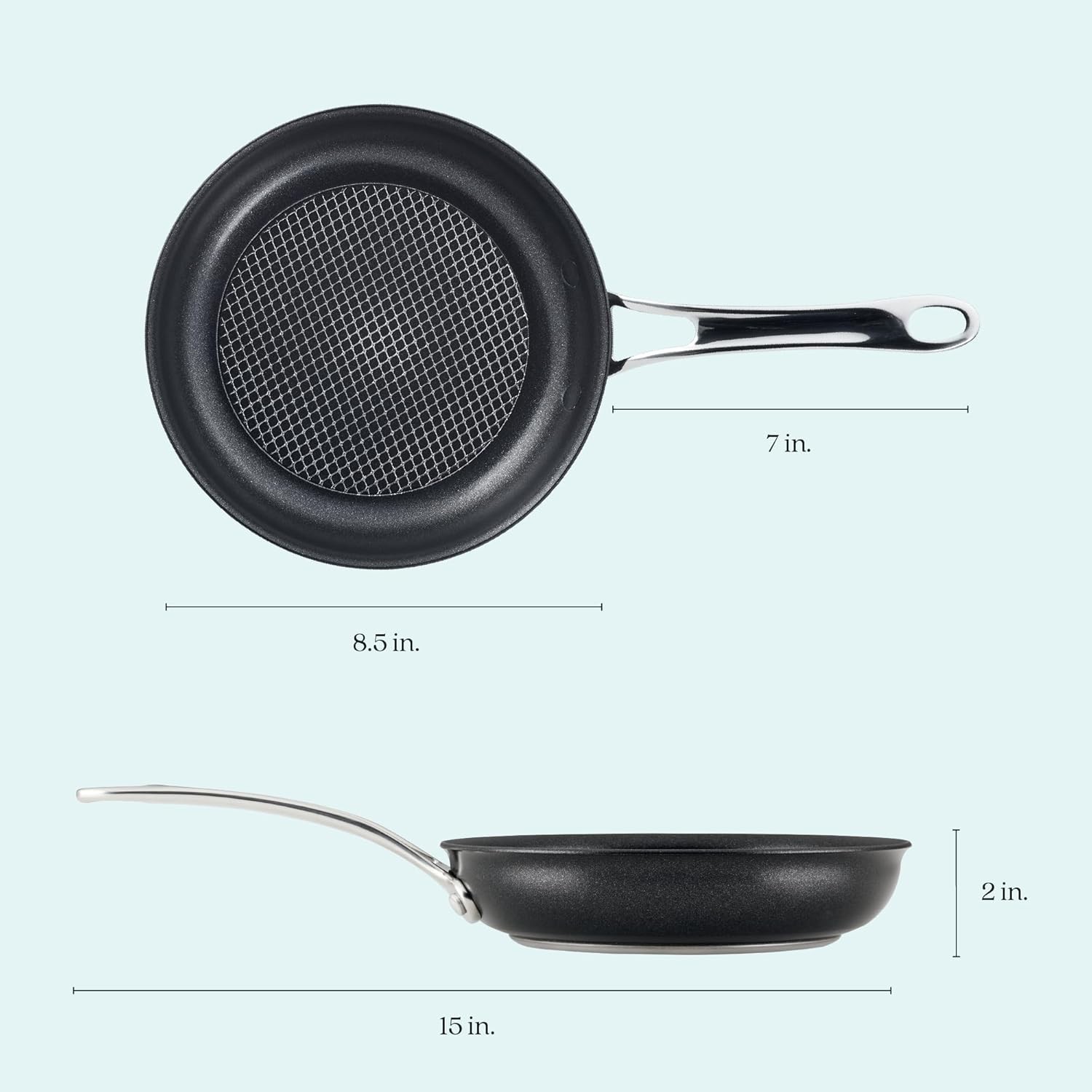 Anolon X Hybrid Nonstick Induction 8.25-in. Frypan Dark Gray