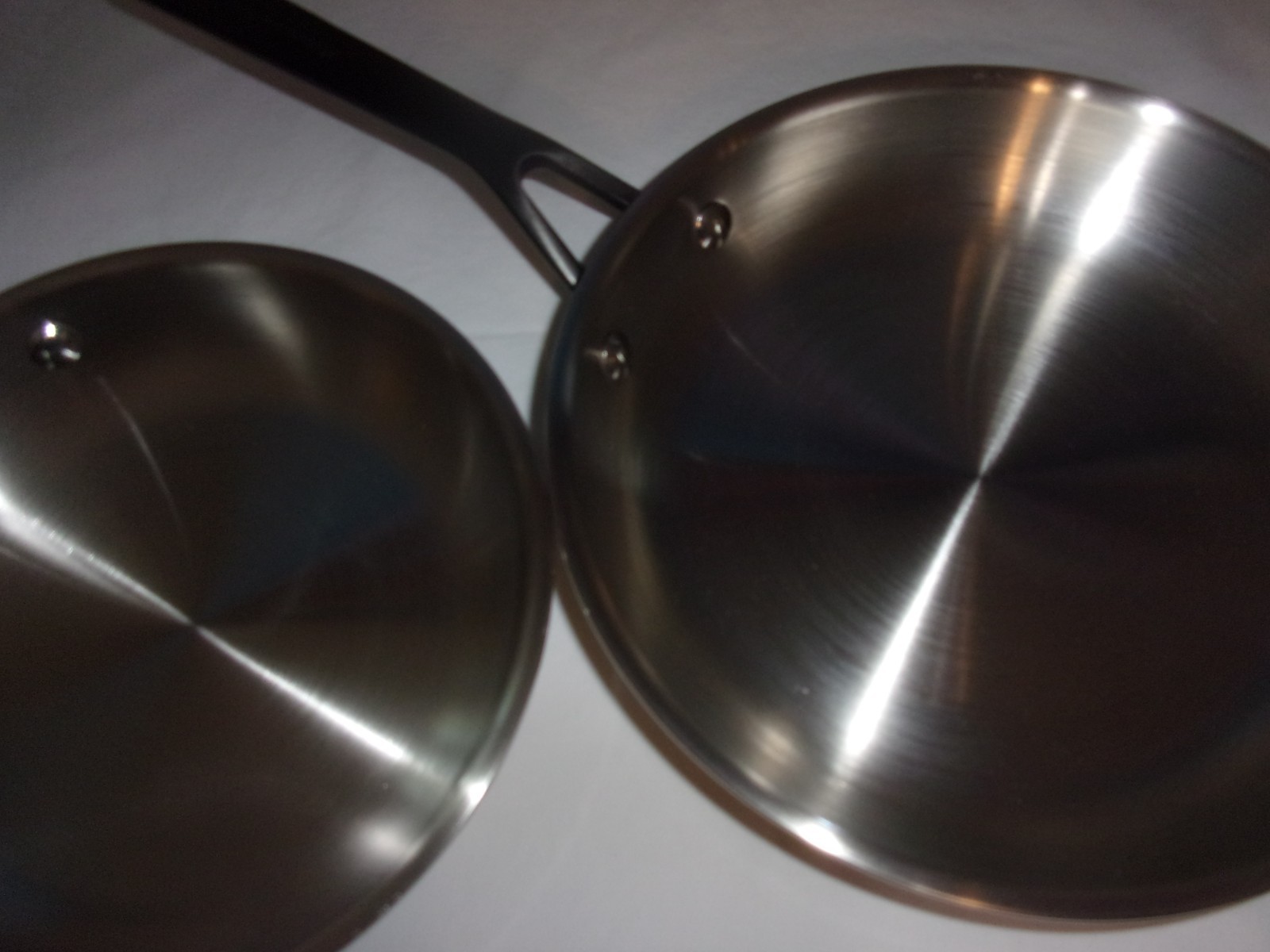KitchenAid Set of 2 STAINLESS STEEL 5-PLY CLAD 10”25CM /8.5”21 CM Pans No Lid