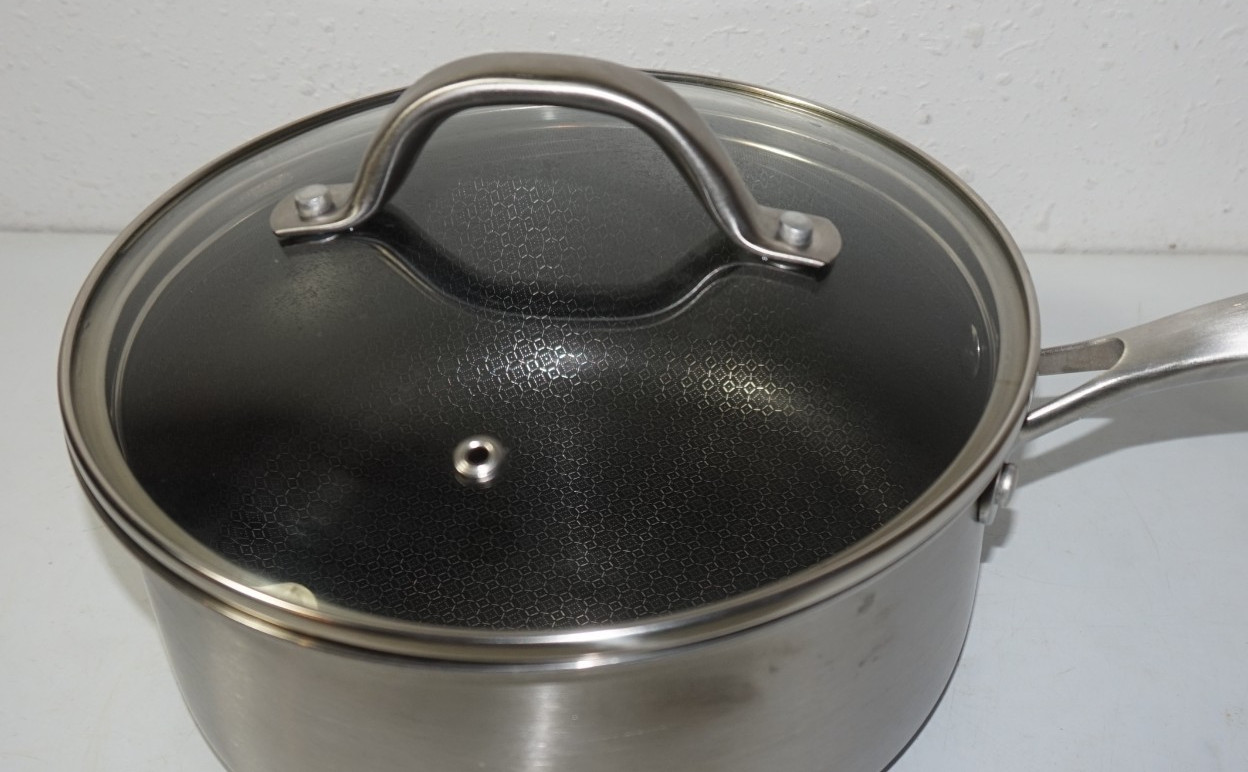 3qt Sauce Pan Clear Glass Lid Stainless 8in