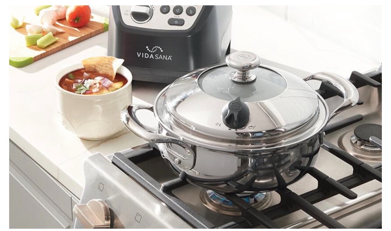 PRINCESS HOUSE VIDA SANA 5-PLY STAINLESS STEEL 6 PIECE COOKWARE SET NEW