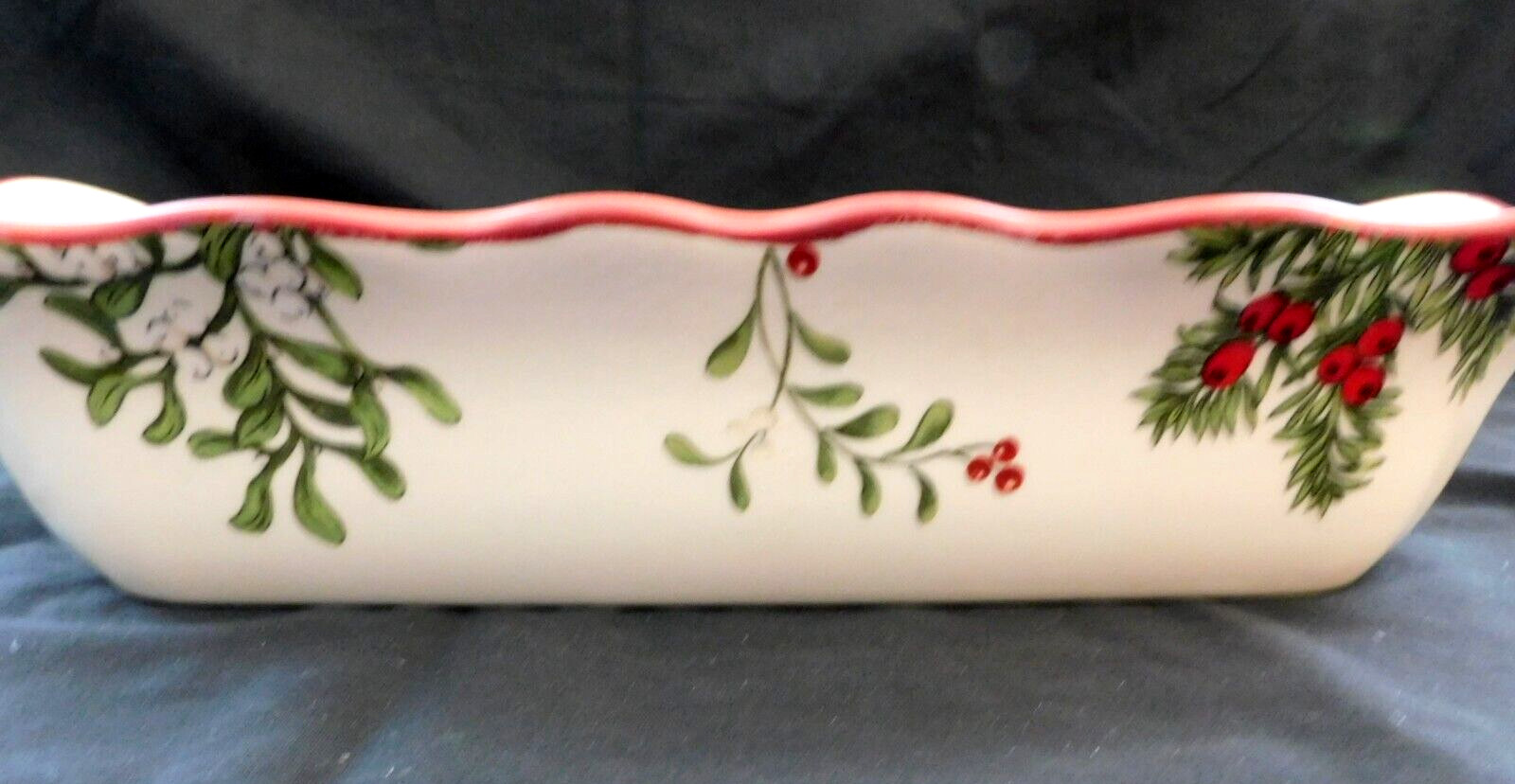 NWT Better Homes Gardens Heritage Winter Forest Rectangular Baker 13.75″ x 9.5″