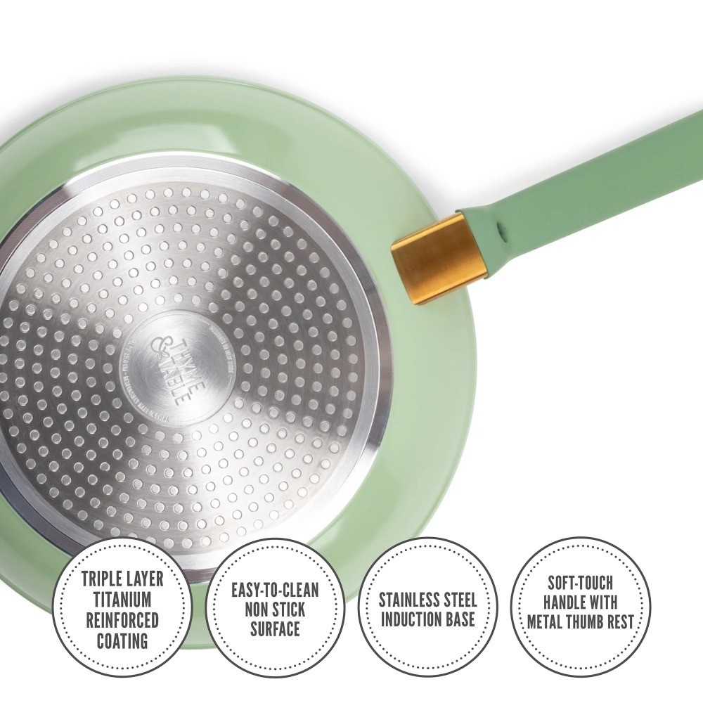 Non-Stick Granite Frying Pan 10 Inch Skillet Green Eco-Friendly Healthy Cooking