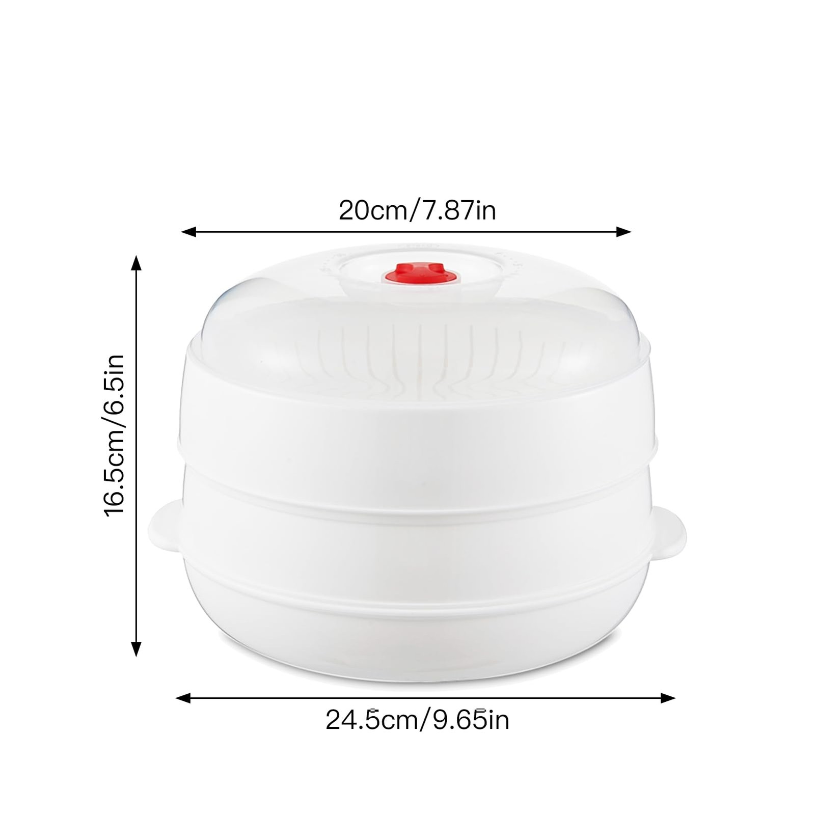 Microwave Steamer – Plastic Vegetable Steamer with Lid, BPA Free, Cookware, H…