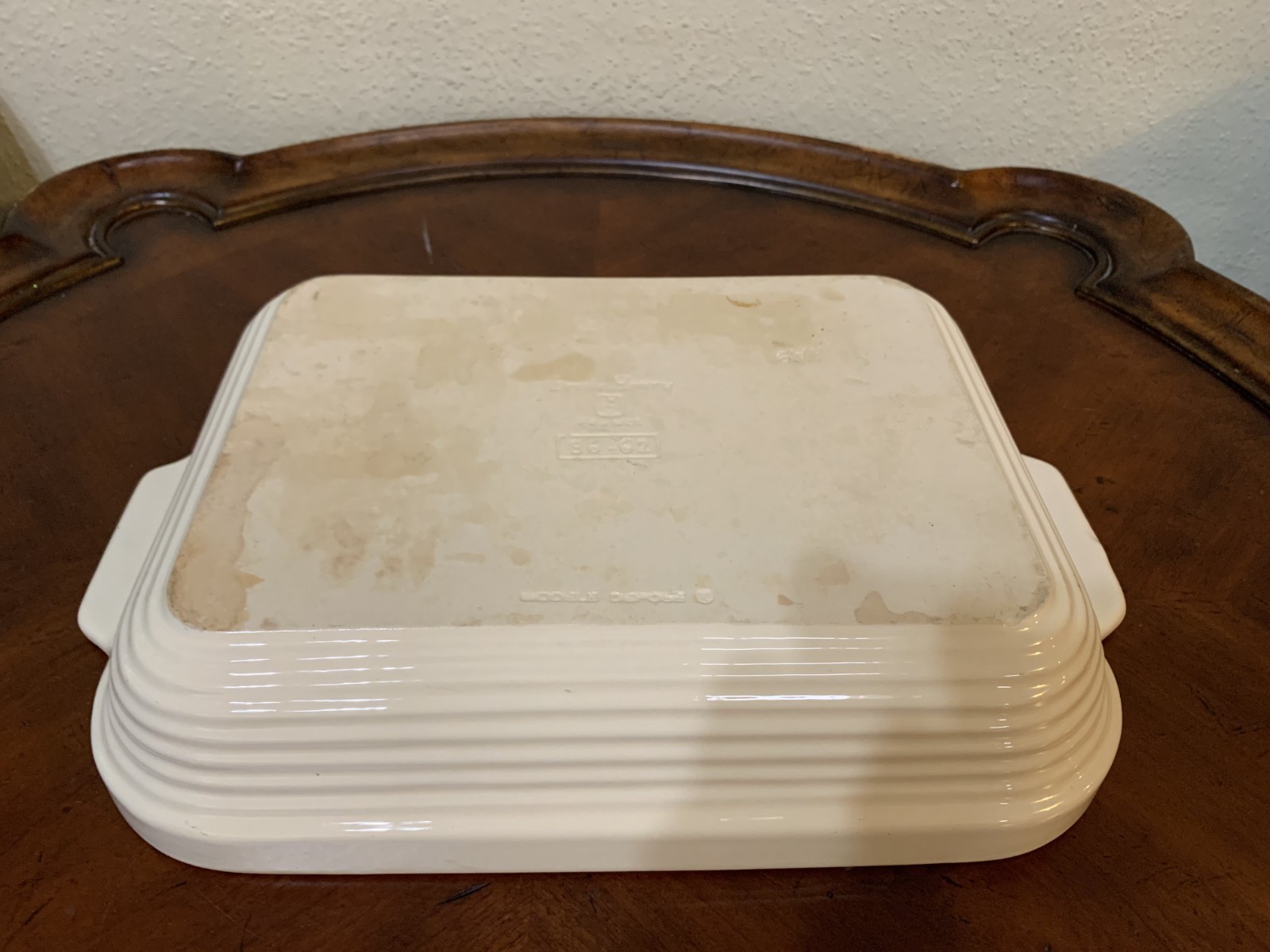 Emile Henry Almond Lasagna Roaster Baking Pan # 96-62 France Modele Depose