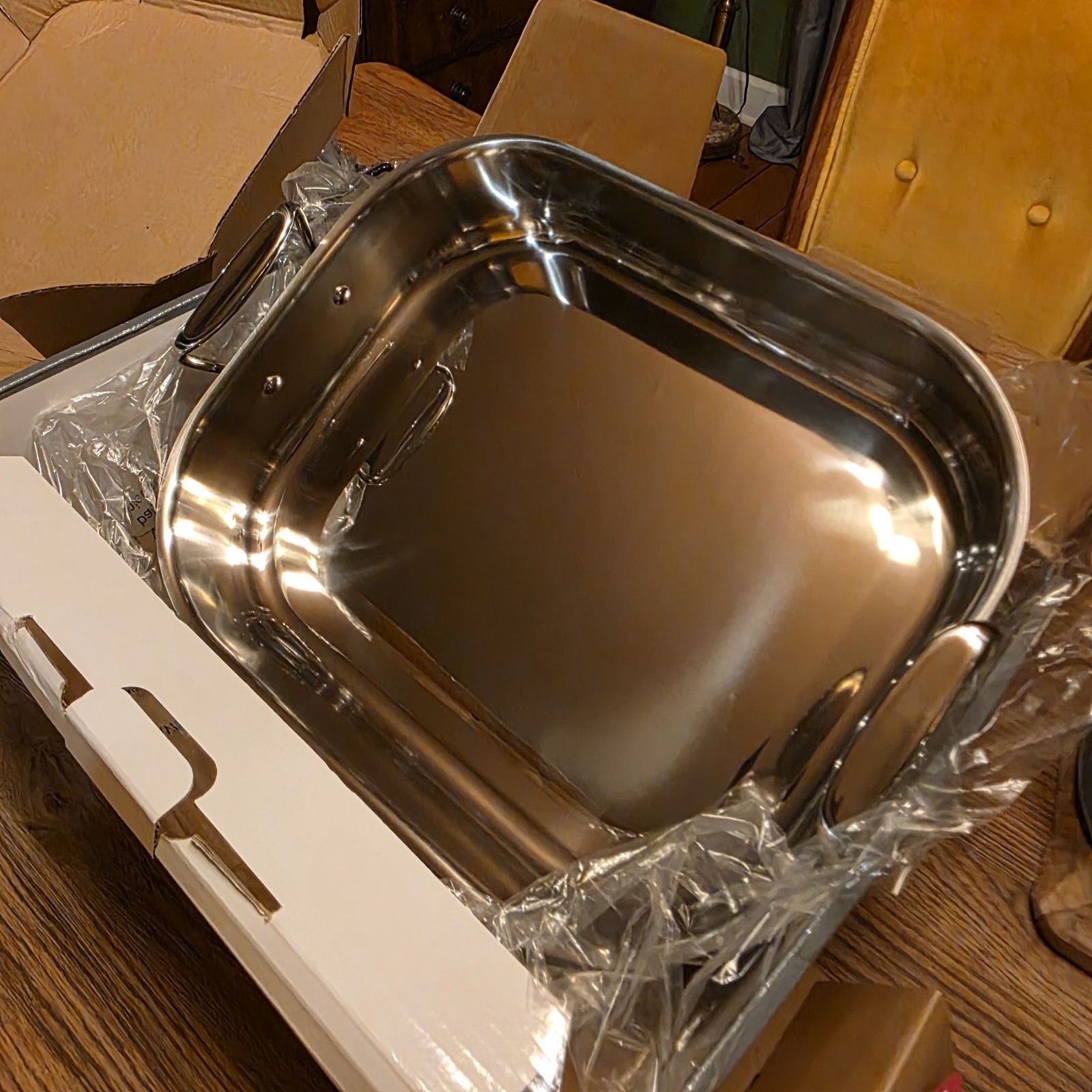 All-Clad Stainless Steel 13″x 16″ Roaster With Rack ~ Open-Box ~ NEVER USED