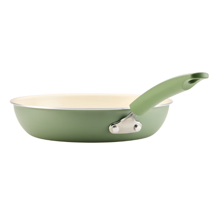 14 Piece Ceramic Nonstick Cookware Set with Cooking Tools, Dishwasher Safe,Green