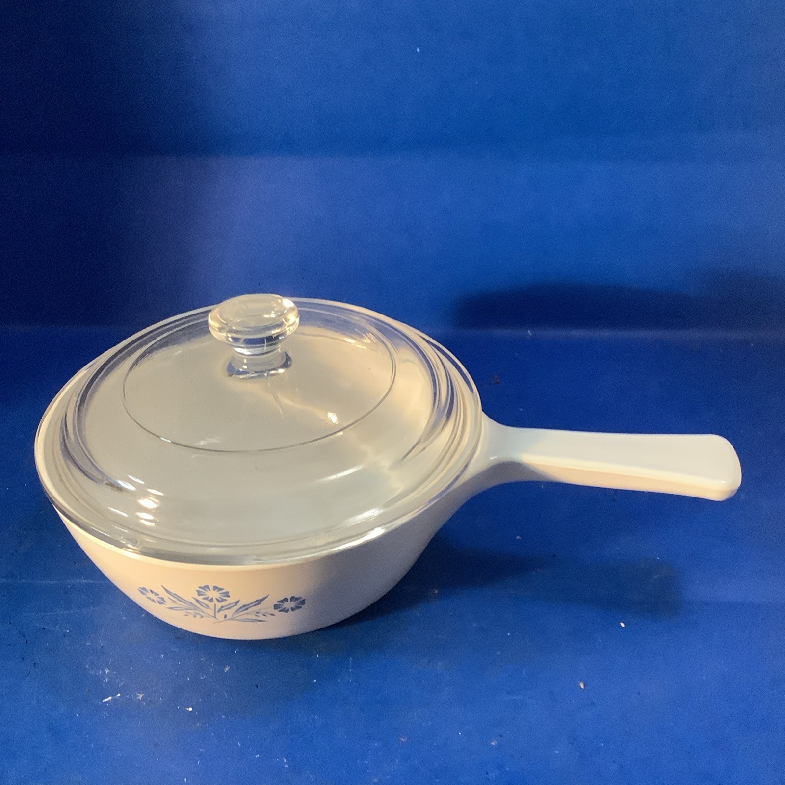 1970’s Corningware Blue Cornflower P-81-B 1 Pint Saucepan With Lid