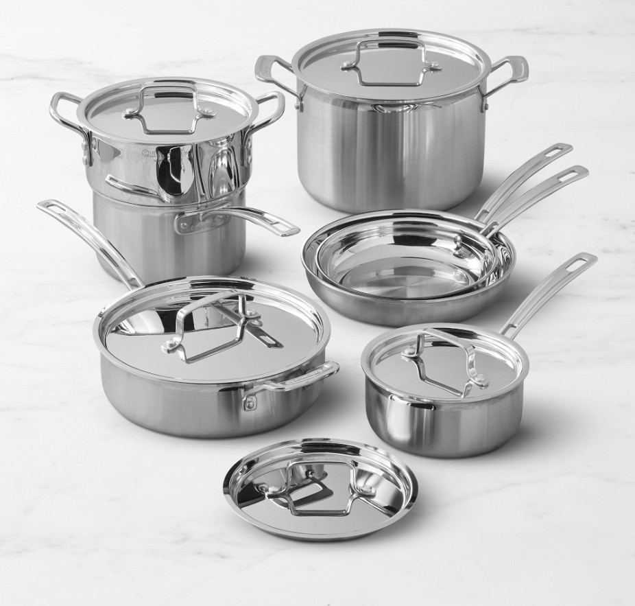 Cuisinart Multiclad Pro Tri-Ply Stainless-Steel 12-Piece Cookware Set