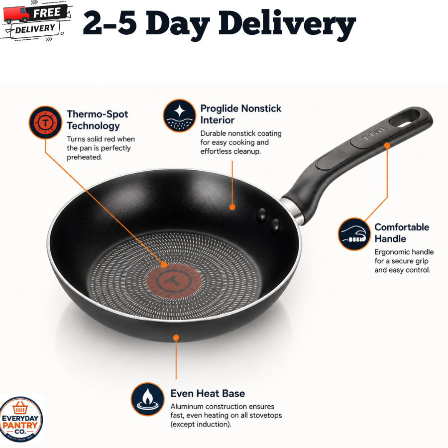 T-fal Easy Care Nonstick Cookware, Fry Pan, 8 inch, Grey