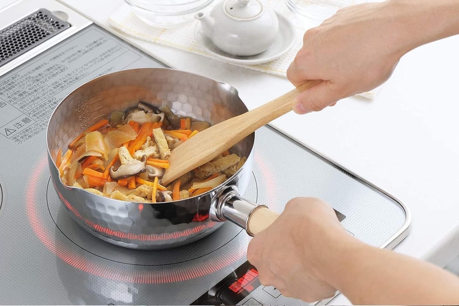 Stainless Steel Yukihira Saucepans 22cm Cooking Pot 3 Quart Made in Japan 4664