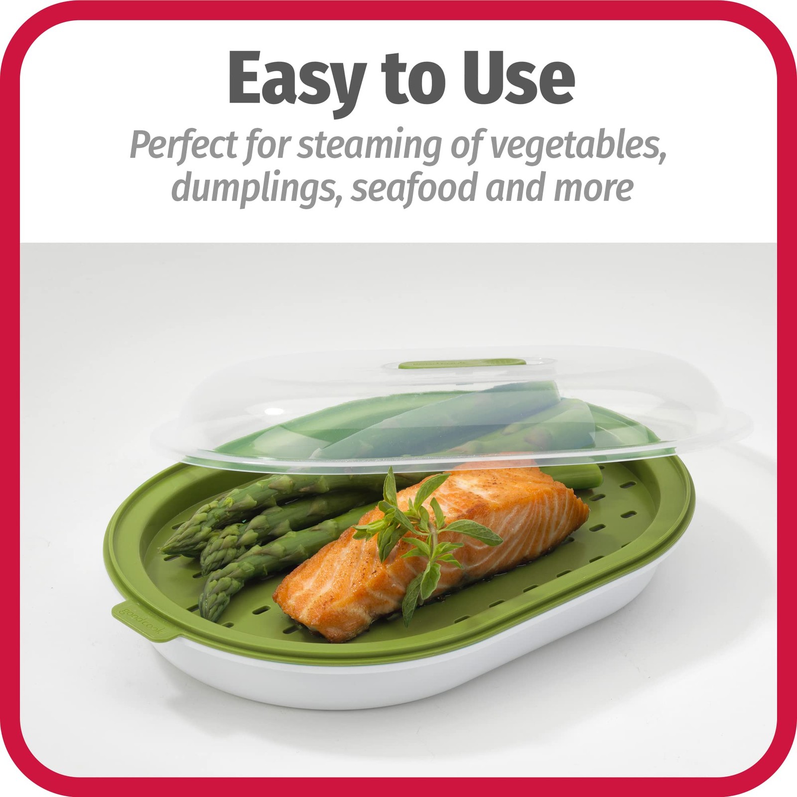 Everyday Microwave Food Steamer – Vegetable & Fish Cooker, Preserves Vitamins…