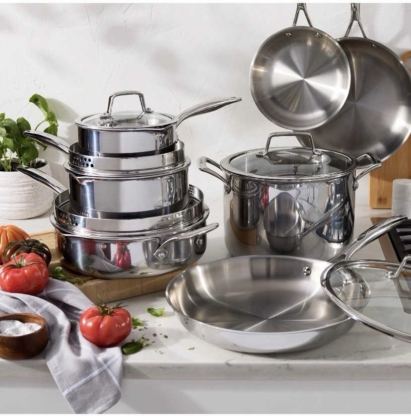 Henckels Legacy Tri-Ply Clad 12 Piece Stainless Steel Cookware Set 1816600