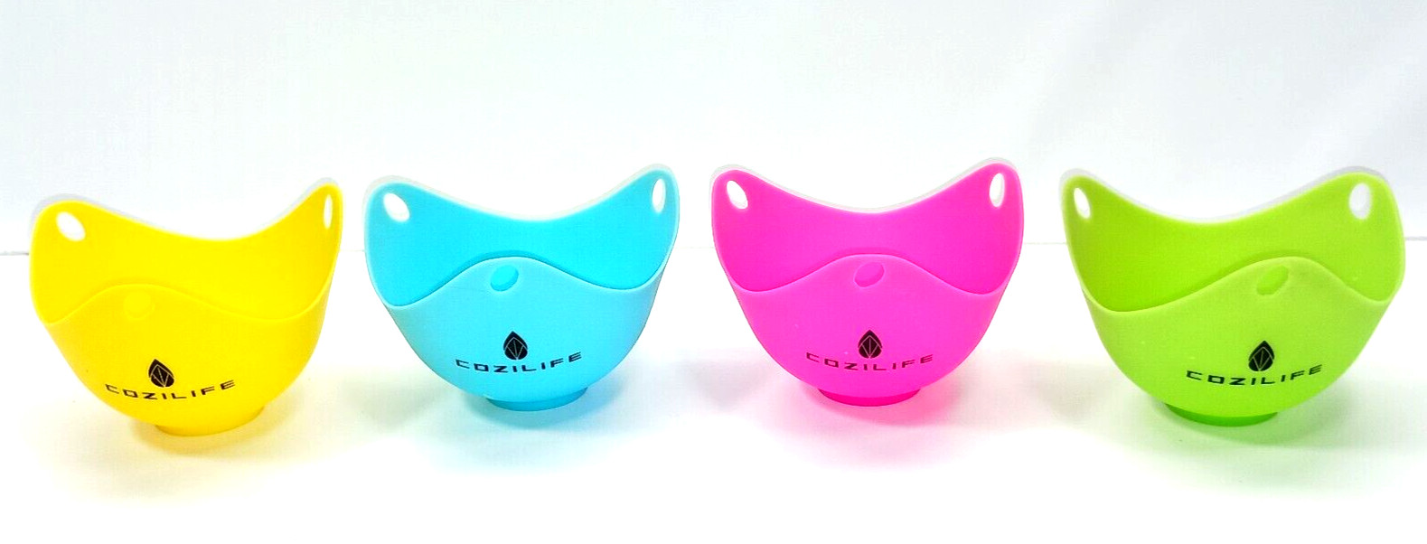 4 Egg Poacher COZILIFE self-standing Silicone Egg Poaching Cups for microwave