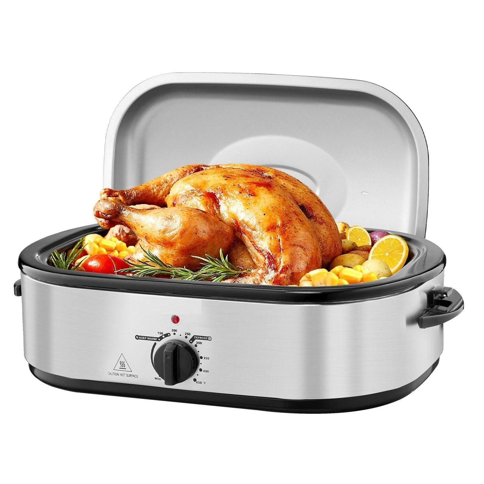 Roaster Oven, 14QT Fast-Cooking Turkey Roaster, 150-450°F Adjustable Temperature