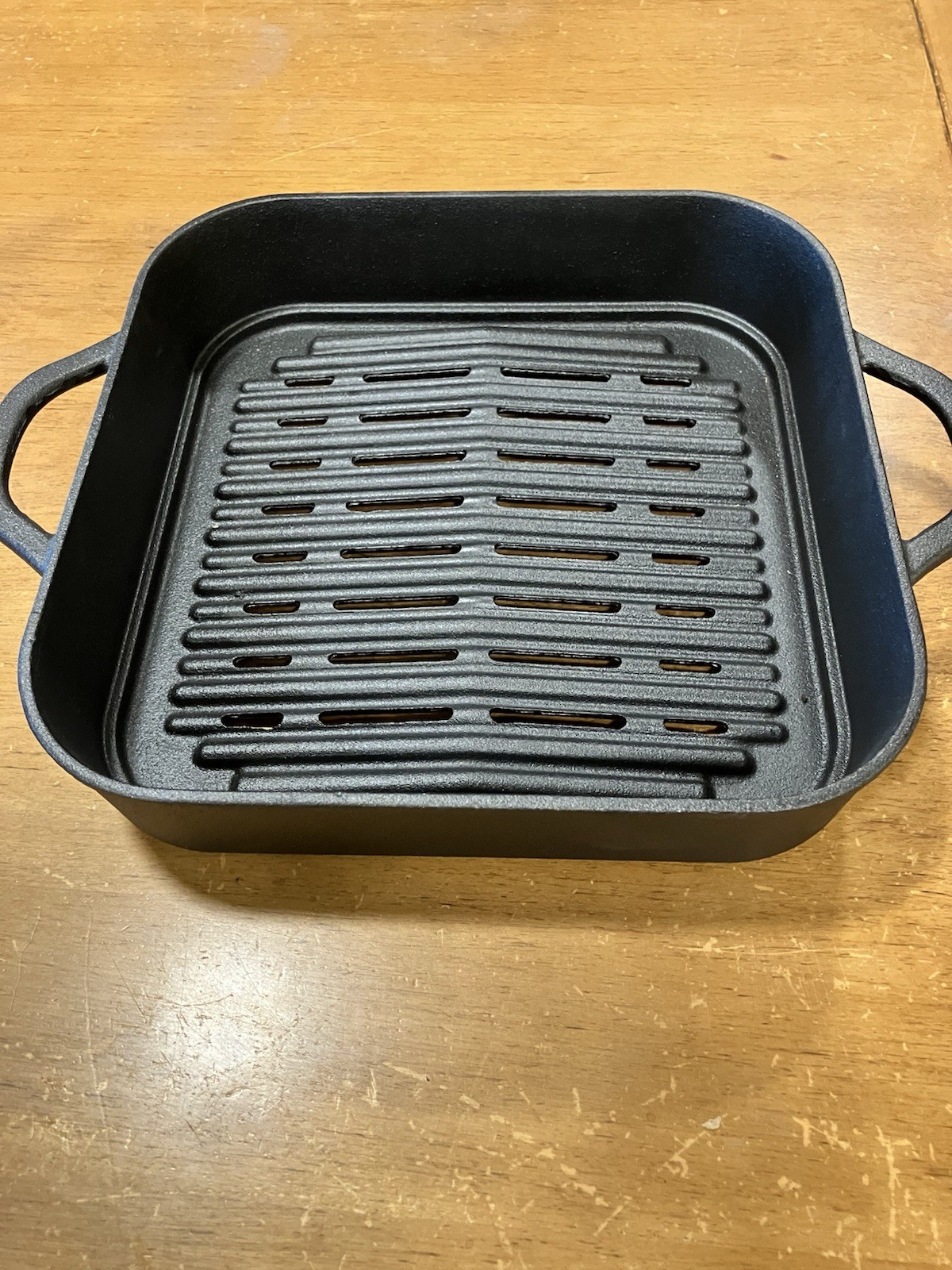 Double Layer Cast Iron Grill Pan with Stainless Steel Tray