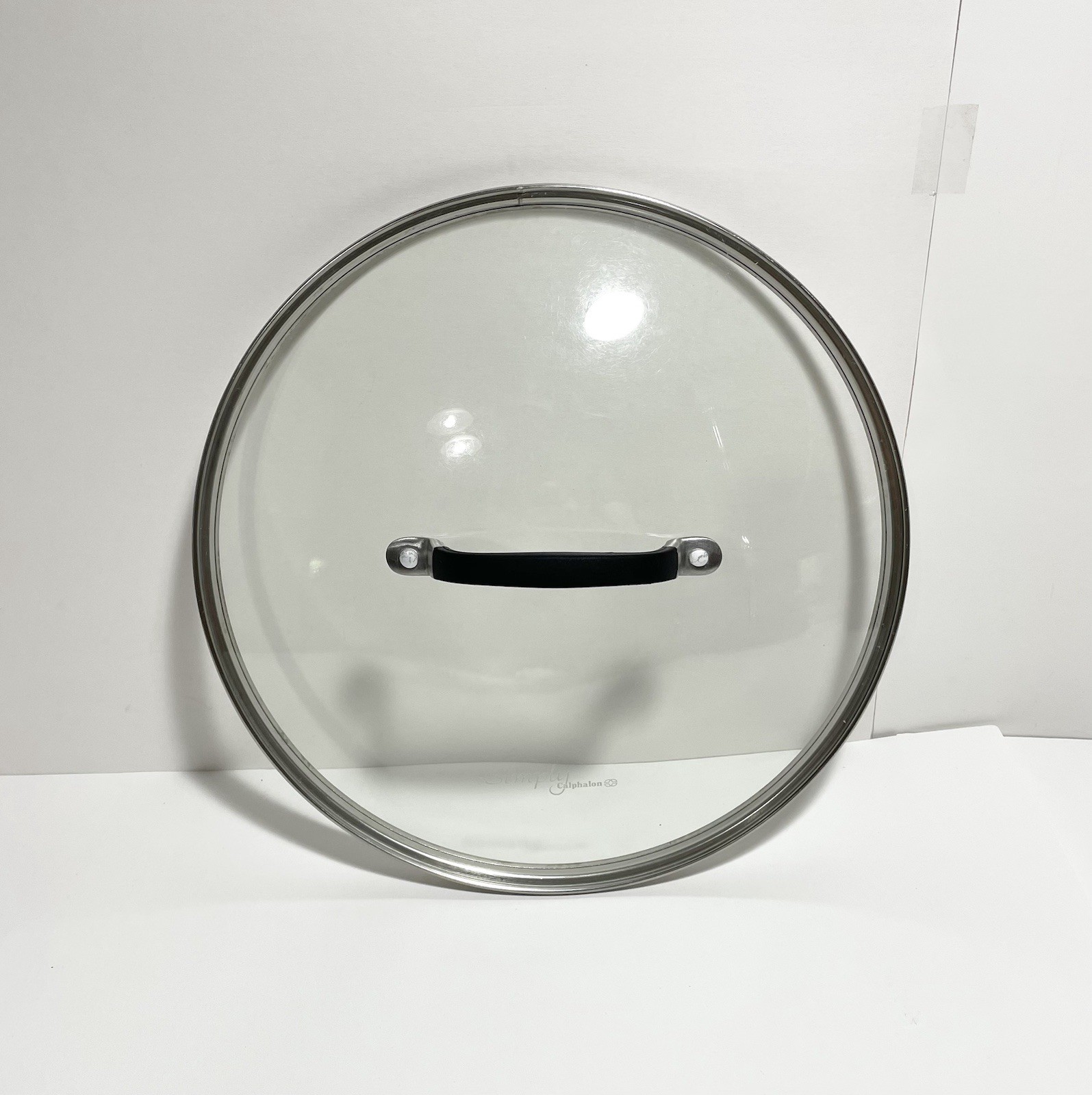 Simply Calphalon Glass Stainless Steel Lid Fits Cooking Pot ID 9-3/4″ OD 10-3/8″