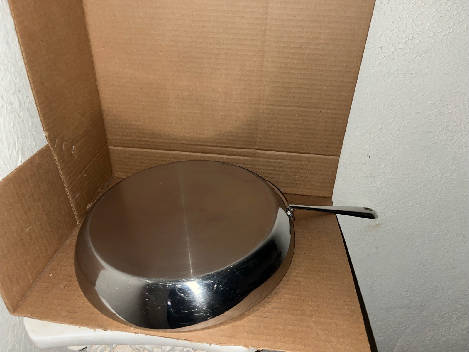 All-Clad 13-1/4” in Stainless Steel Skillet No Lid Induction Ready
