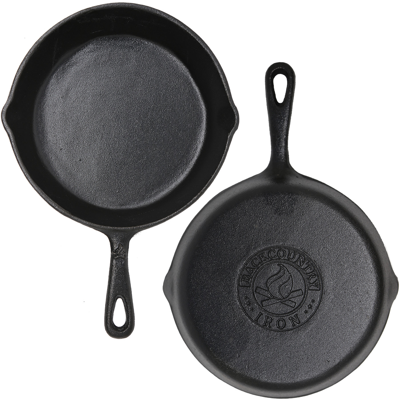 Backcountry Iron 8 Inch Round Medium Pre-Seasoned Cast Iron Skillet