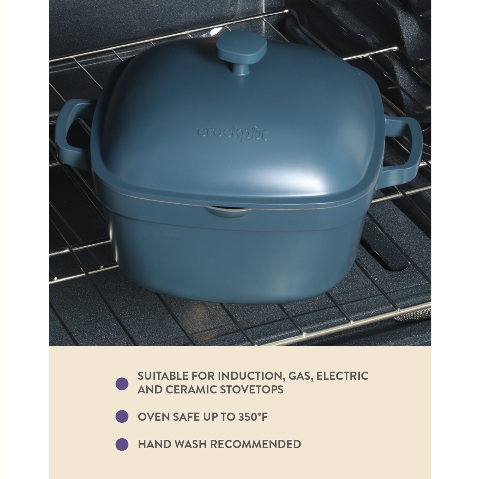 Crock-Pot Northvale Cast Aluminum Lightweight Durable 5.2 Quart Heavy Duty