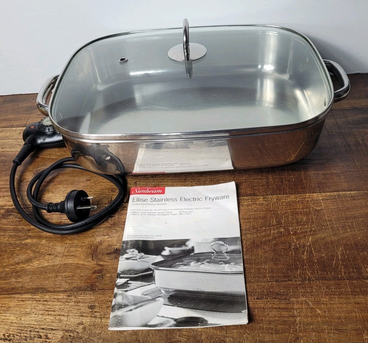 Sunbeam Ellise Stainless Rectangular Frypan FP8910 38cm x 30cm X 7cm