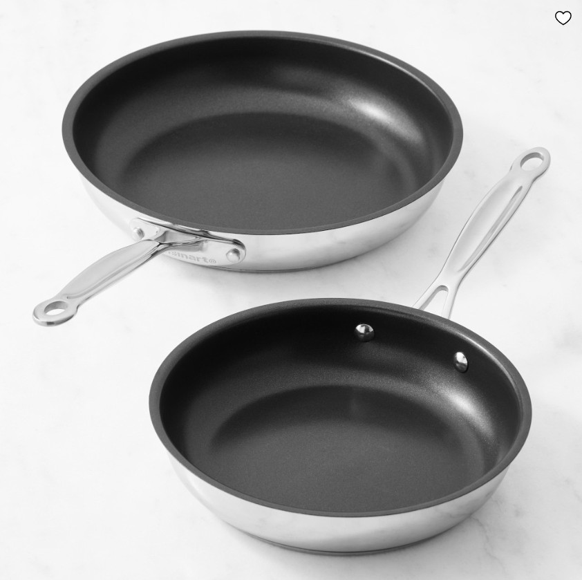 Cuisinart Chef’s Classic Stainless-Steel Nonstick Fry Pan, Set of 2