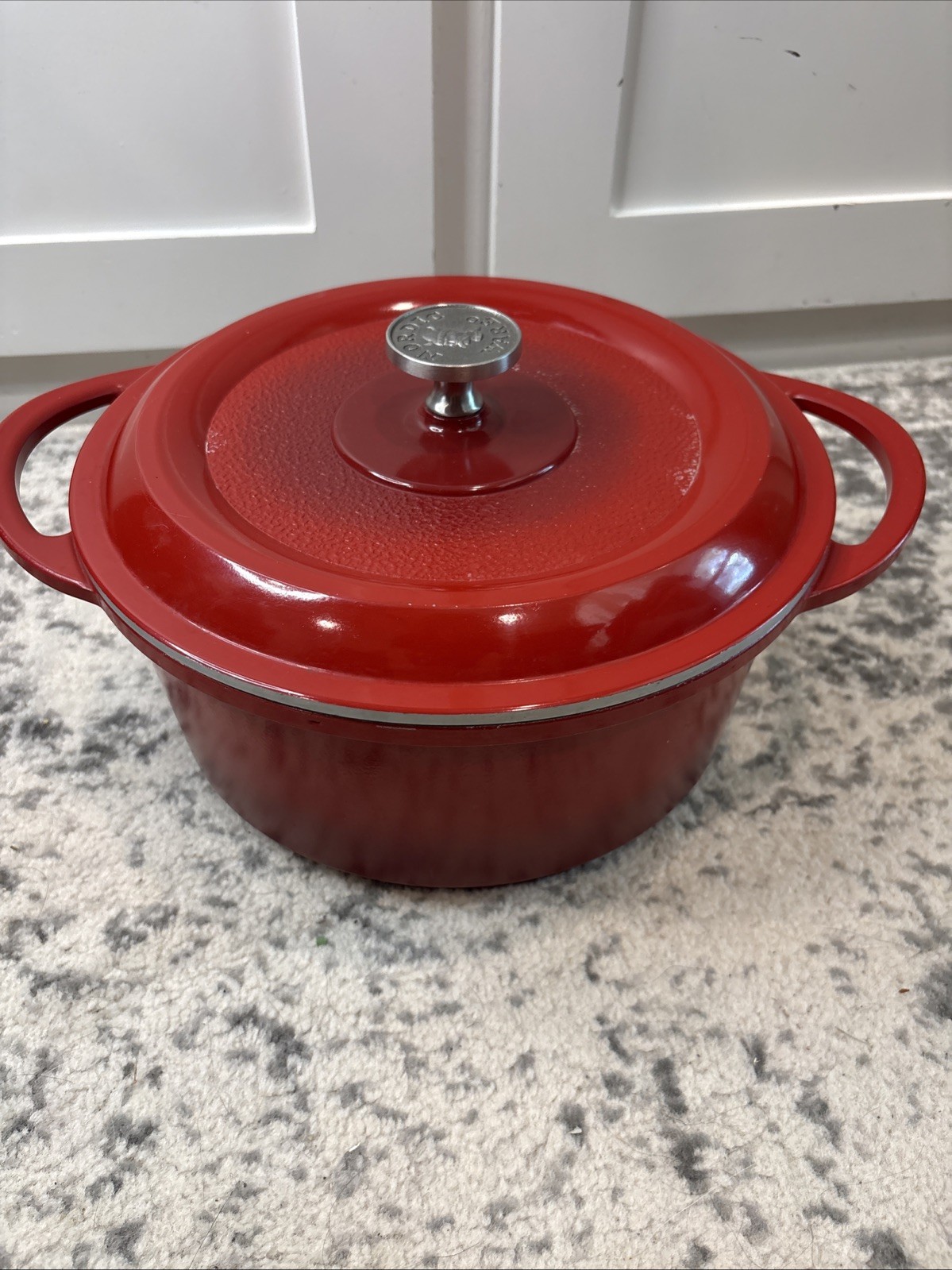 Nordic Ware Dutch Oven Braiser Pan POT Enameled Cast Aluminum Red Made in USA