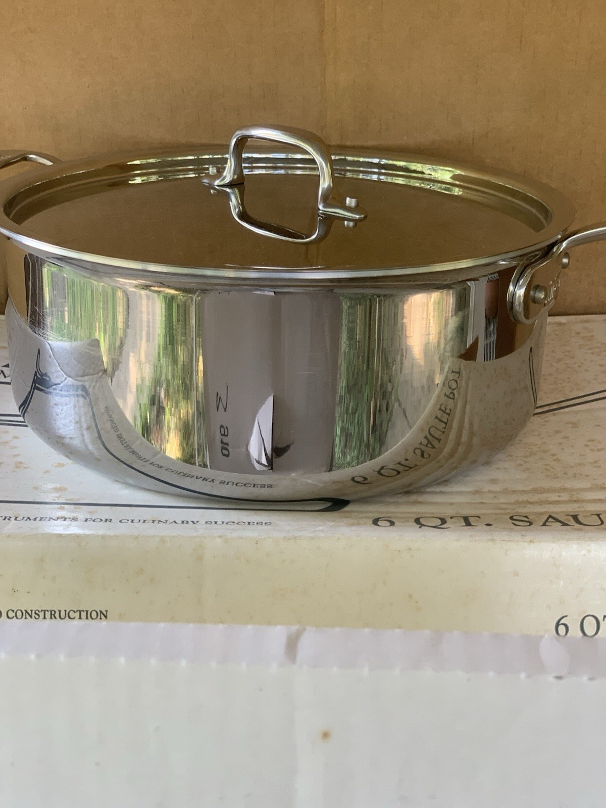 ALL CLAD 6 qt Sauté Pot Orig. Packaging Never Used. Wonderful