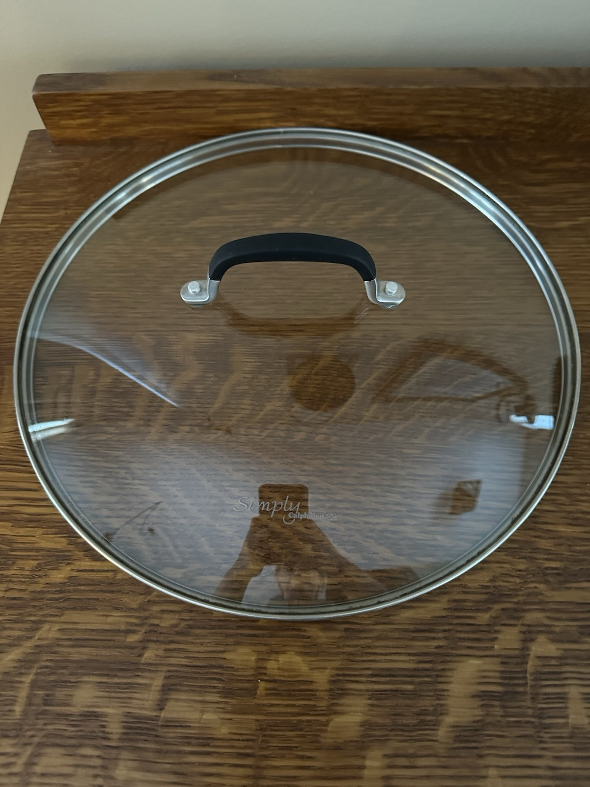 Simply Calphalon Replacement Glass Lid Stainless Pot Pan 11 7/8 inches inside