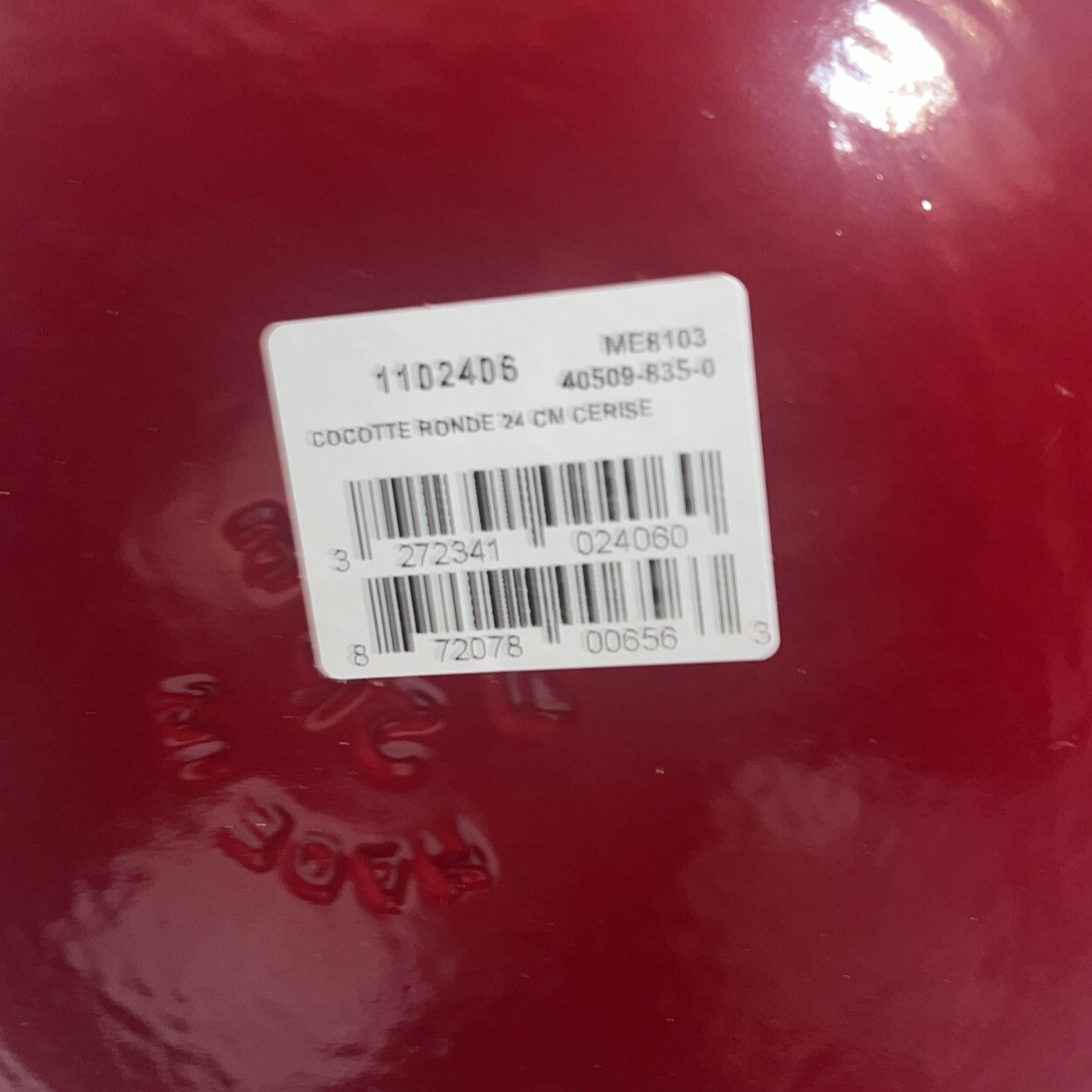 Staub Cast Iron 4-qt Round Cocotte #24 Red 9/3.8