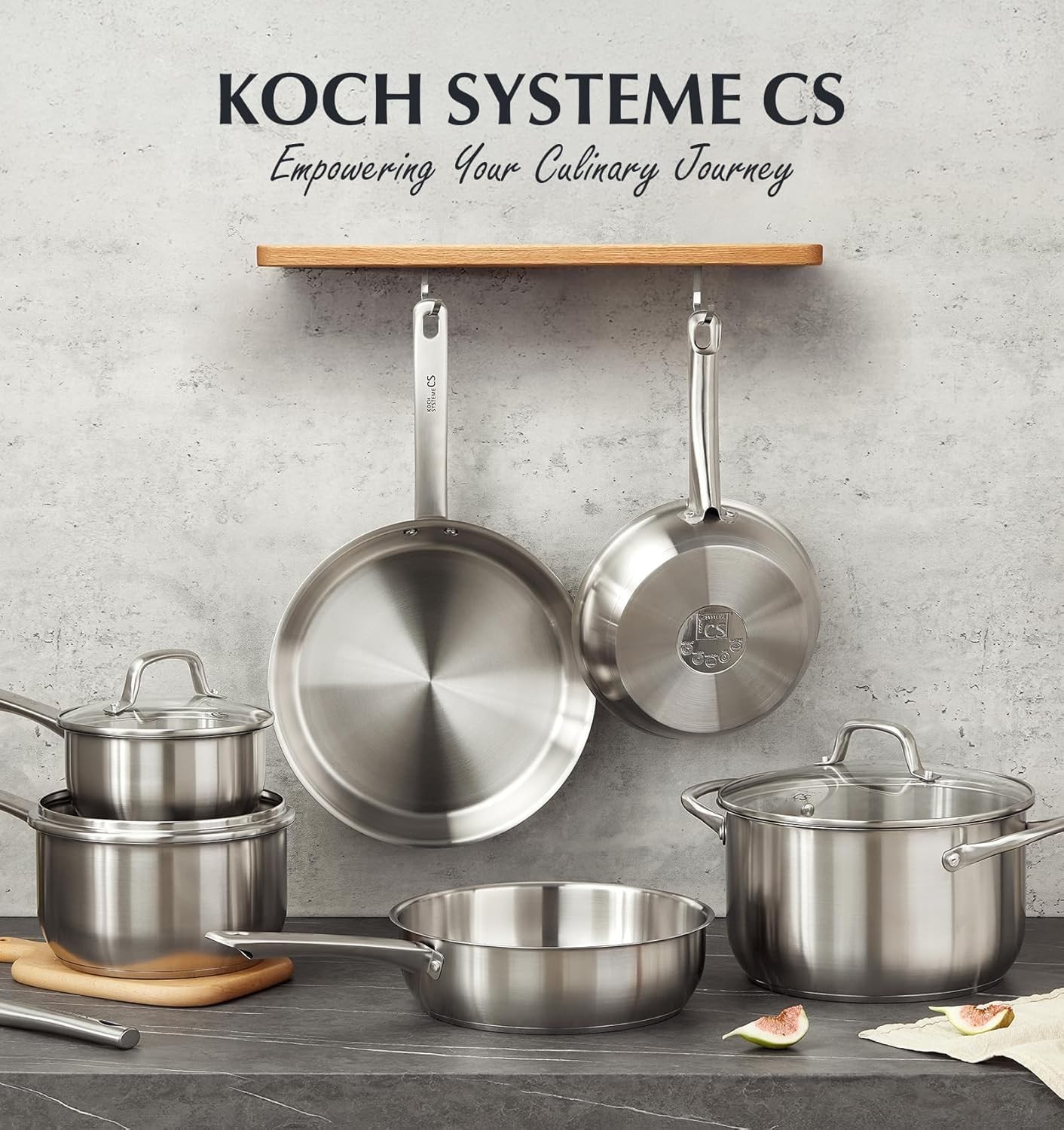 Koch Systeme Cs Stainless Steel Pots And Pans Set 10 Piece Stainless Steel