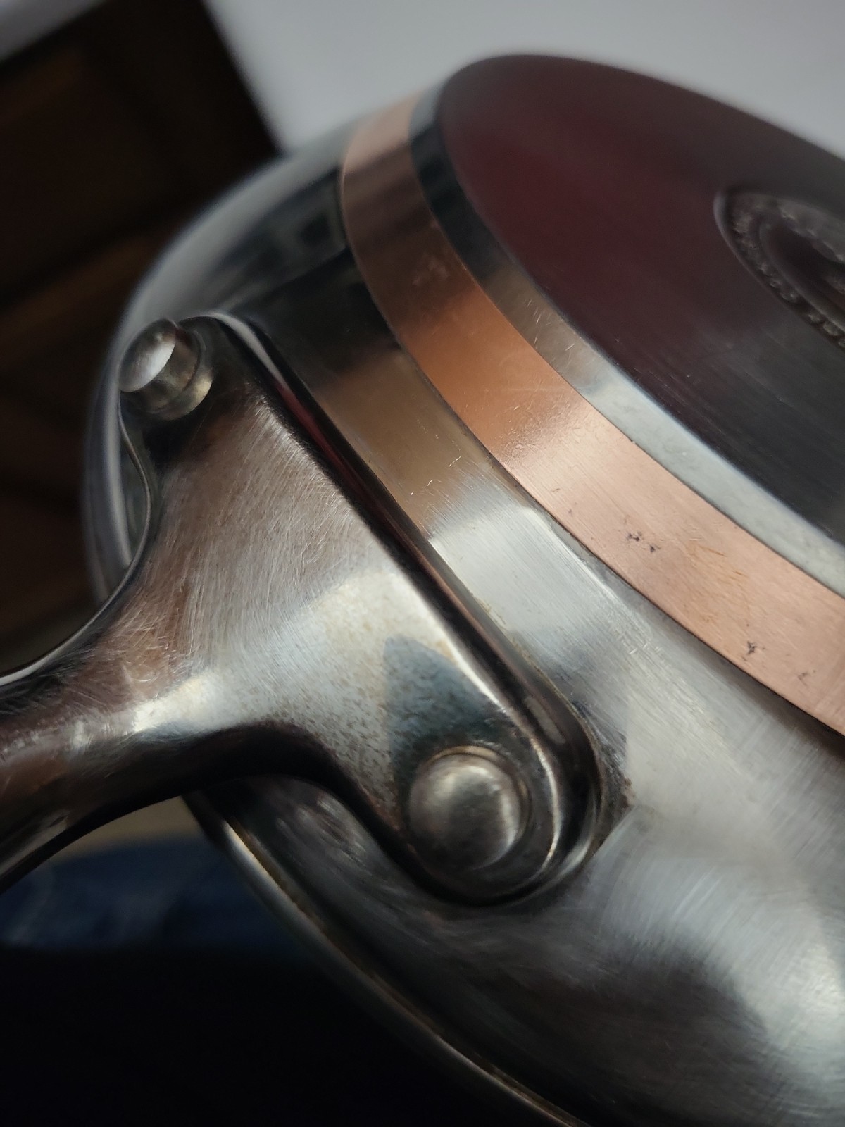 Kitchen Aid 5-Ply Full Cap Copper Base Induction Frying Pan Skillet 8in” Heavy