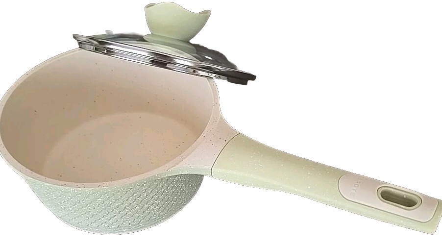 CAROTE ~ 2 Qt Saucepan w/Lid ~ Induction Stone Nonstick Aluminum/Granite ~ GREEN