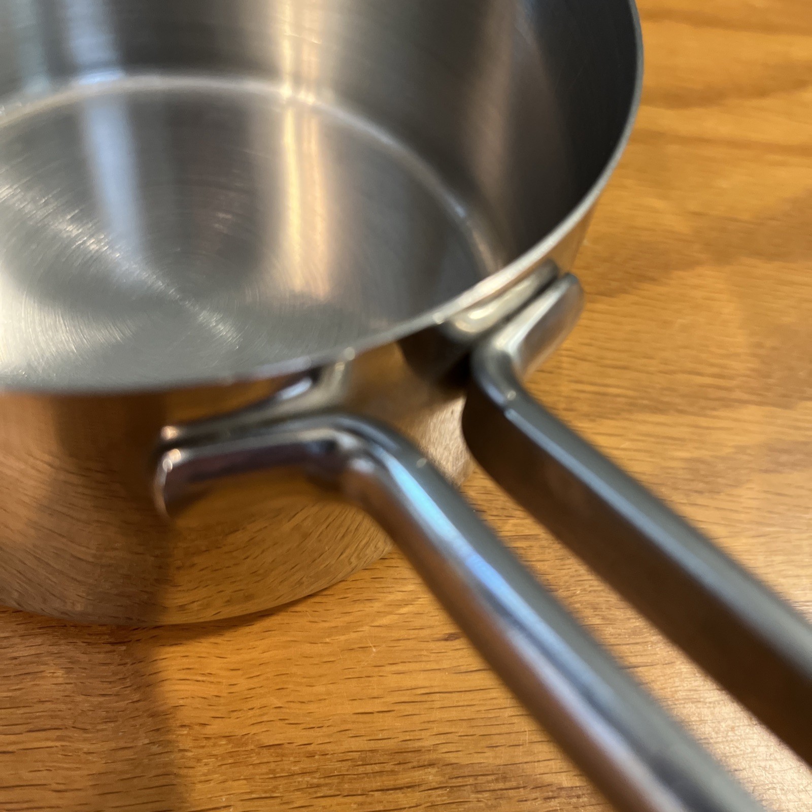 Revere Ware Pro Line Copper Core Stainless 1/2 Qt Double Spout Saucepan Pot 6744