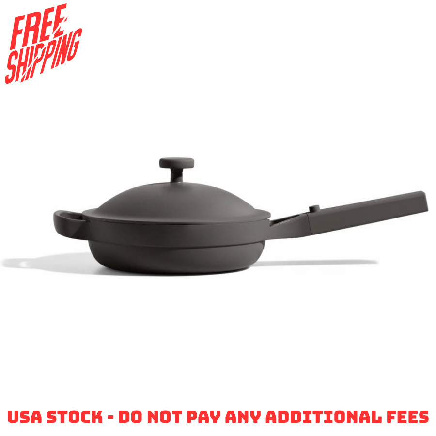 Our Place Mini Always Pan – 8.5″ Ceramic Pan w/ Lid & Beechwood Spatula, Char